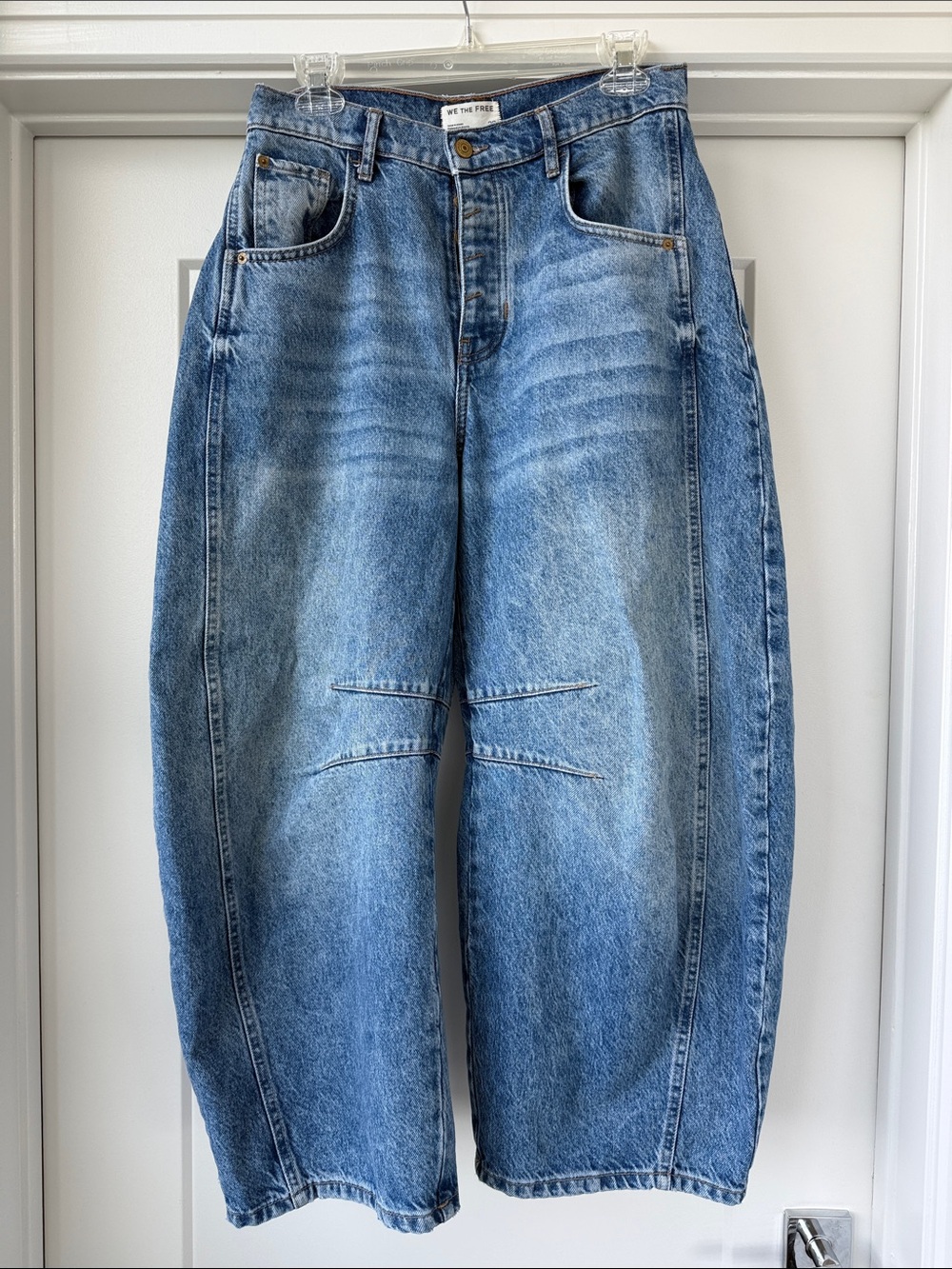 Free People Good Luck Mid-Rise Barrel Jeans